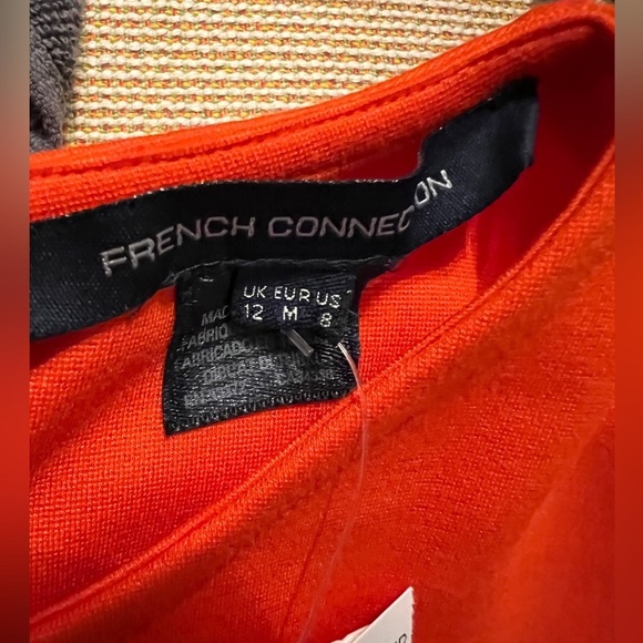 Poppy red FRENCH CONNECTION bodycon dress‎ size 8. - Picture 9 of 15